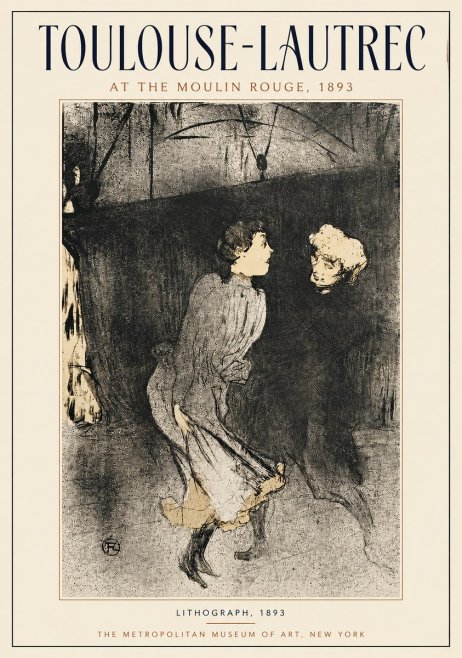 Toulouse-Lautrec At the Moulin Rouge VI No4 - Poszter