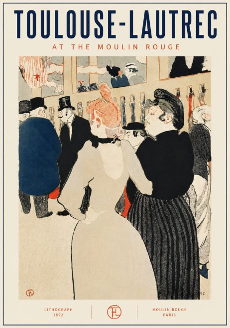 Toulouse-Lautrec At the Moulin Rouge VII No2 - Poszter