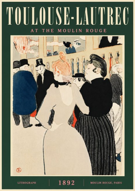 Toulouse-Lautrec At the Moulin Rouge VII No4 - Poszter