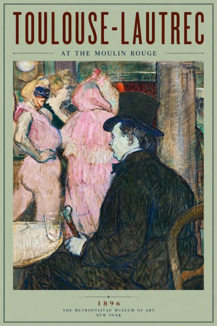 Toulouse-Lautrec At the Moulin Rouge VIII No6 - Poszter