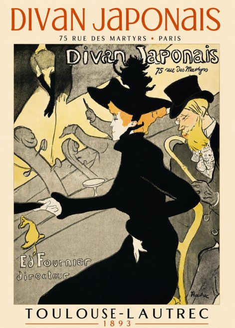 Toulouse-Lautrec Divan Japonais No5 - Poszter