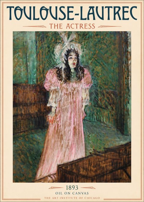 Toulouse-Lautrec The Actress No5 - Poszter