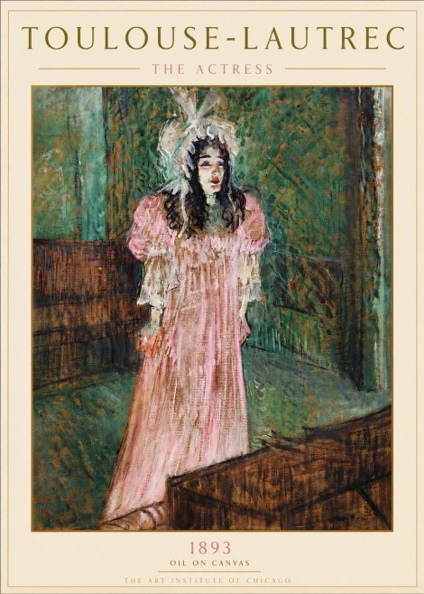 Toulouse-Lautrec The Actress No6 - Poszter