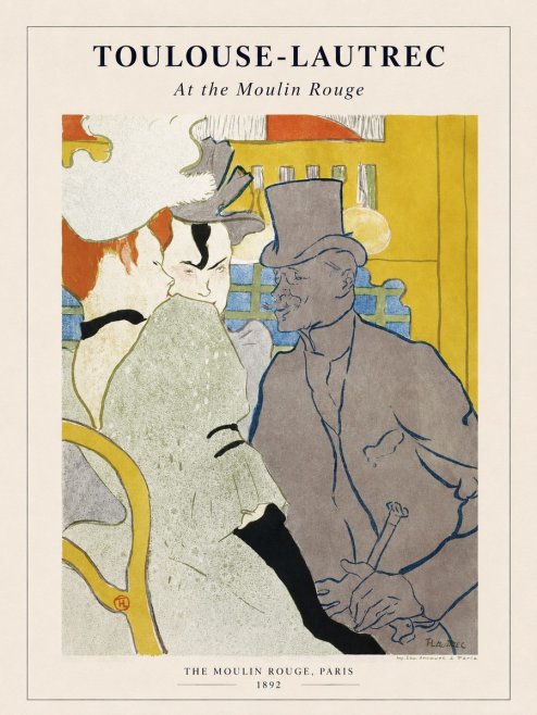 Toulouse-Lautrec At the Moulin Rouge IX No1 - Poszter