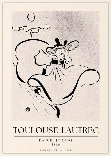 Toulouse-Lautrec Dancer in a Hat No1 - Poszter