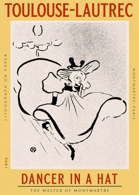 Toulouse-Lautrec Dancer in a Hat No2 - Poszter