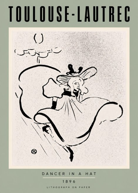 Toulouse-Lautrec Dancer in a Hat No3 - Poszter