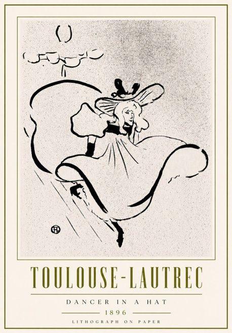 Toulouse-Lautrec Dancer in a Hat No6 - Poszter