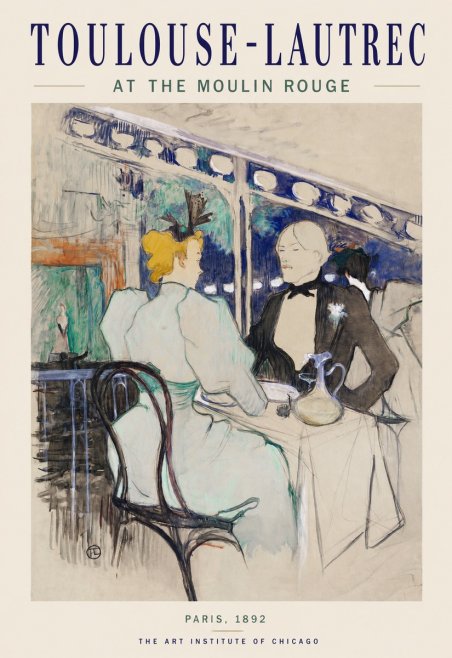 Toulouse-Lautrec At the Moulin Rouge XI No1 - Poszter
