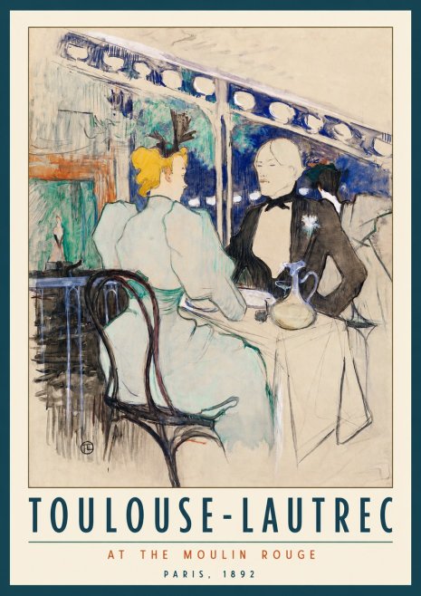 Toulouse-Lautrec At the Moulin Rouge XI No2 - Poszter