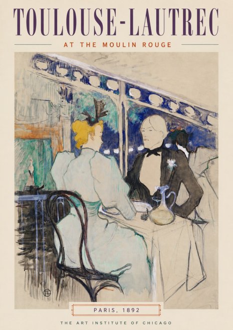 Toulouse-Lautrec At the Moulin Rouge XI No3 - Poszter