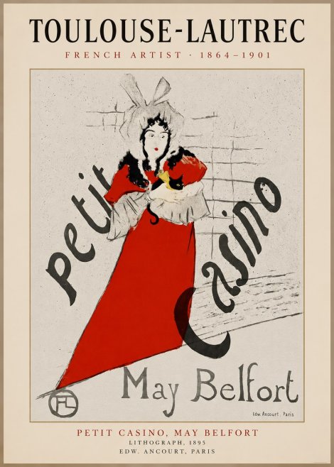 Toulouse-Lautrec Petit Casino, May Belfort No1 - Poszter