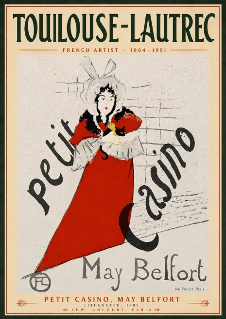 Toulouse-Lautrec Petit Casino, May Belfort No4 - Poszter