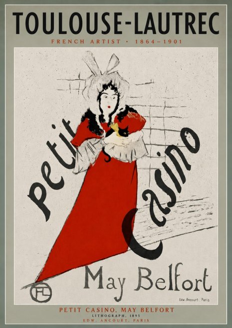 Toulouse-Lautrec Petit Casino, May Belfort No5 - Poszter