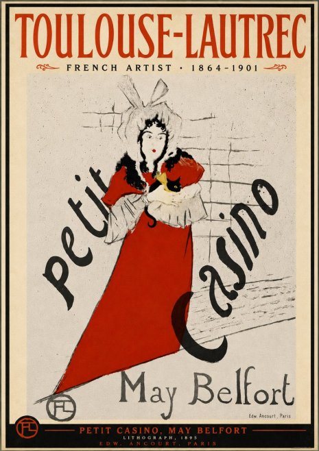 Toulouse-Lautrec Petit Casino, May Belfort No6 - Poszter