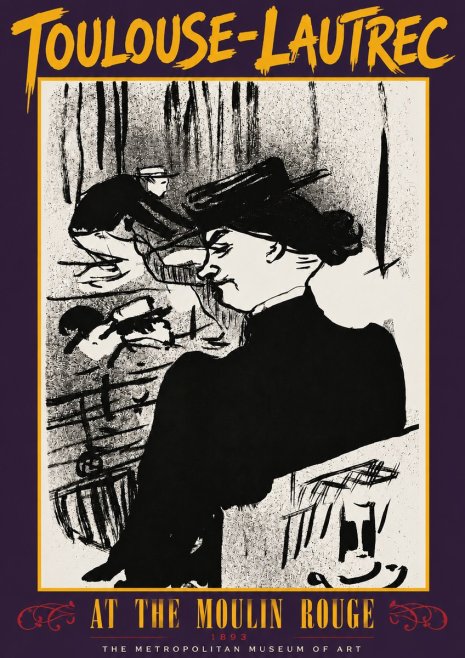 Toulouse-Lautrec At the Moulin Rouge XII No3 - Poszter