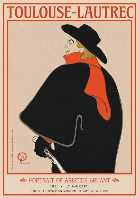 Toulouse-Lautrec Portrait of Aristide Bruant No2 - Poszter
