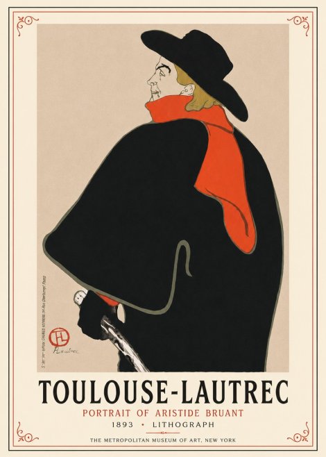 Toulouse-Lautrec Portrait of Aristide Bruant No3 - Poszter