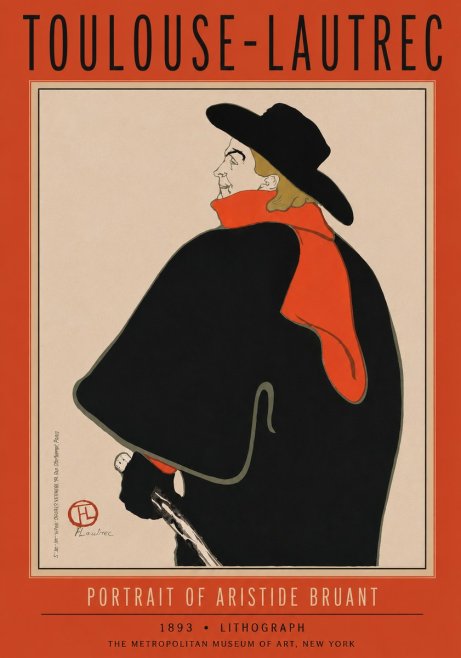 Toulouse-Lautrec Portrait of Aristide Bruant No5 - Poszter