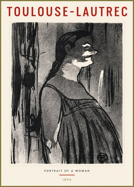 Toulouse-Lautrec Portrait of a Woman III No2 - Poszter