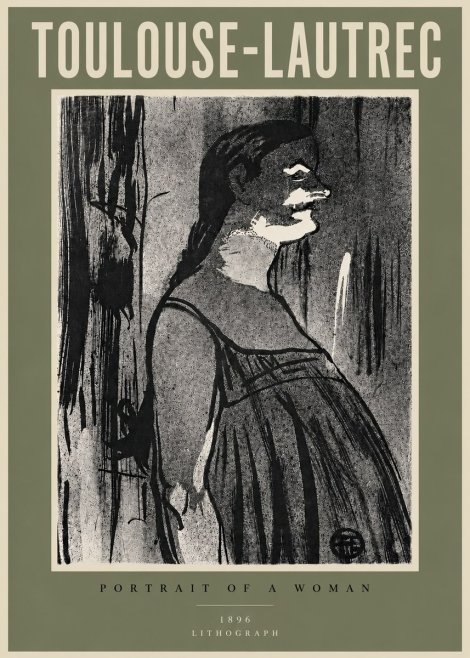 Toulouse-Lautrec Portrait of a Woman III No5 - Poszter