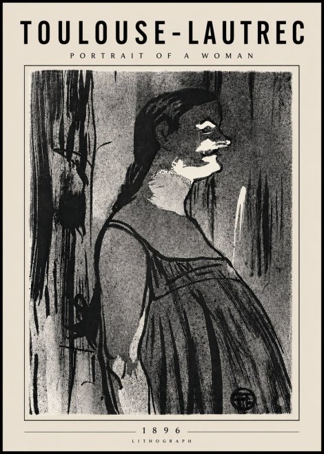 Toulouse-Lautrec Portrait of a Woman III No6 - Poszter