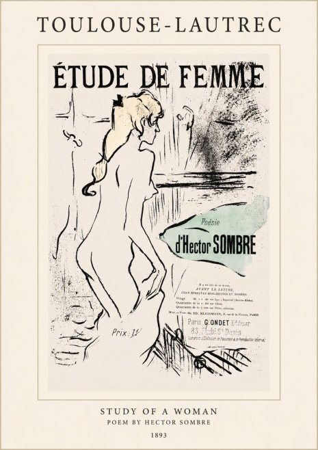 Toulouse-Lautrec Étude De Femme No1 - Poszter