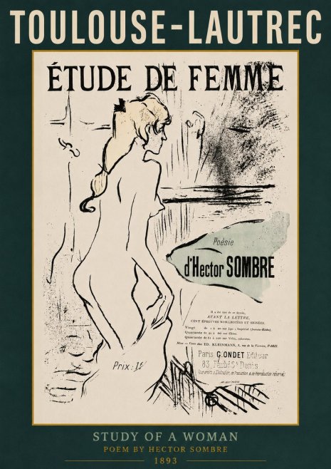 Toulouse-Lautrec Étude De Femme No2 - Poszter