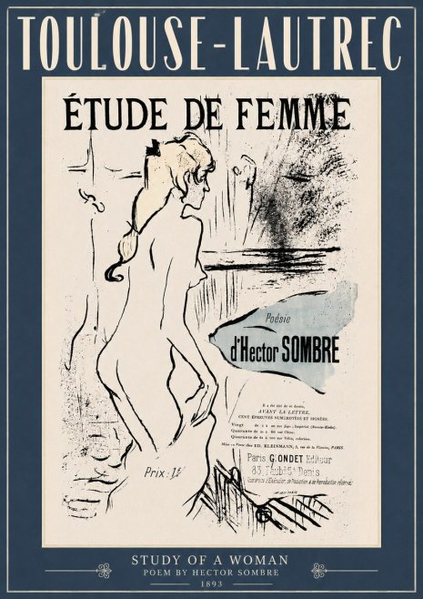 Toulouse-Lautrec Étude De Femme No4 - Poszter