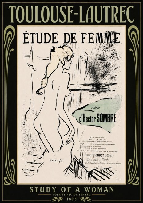 Toulouse-Lautrec Étude De Femme No6 - Poszter