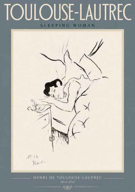 Toulouse-Lautrec Sleeping Woman No4 - Poszter