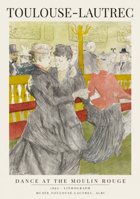 Toulouse-Lautrec Dance at the Moulin Rouge No1 - Poszter