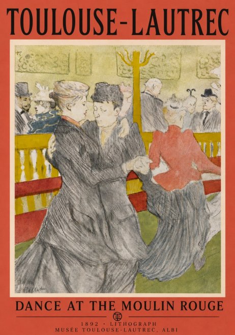 Toulouse-Lautrec Dance at the Moulin Rouge No4 - Poszter