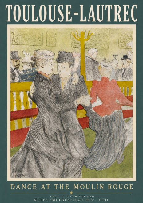 Toulouse-Lautrec Dance at the Moulin Rouge No5 - Poszter