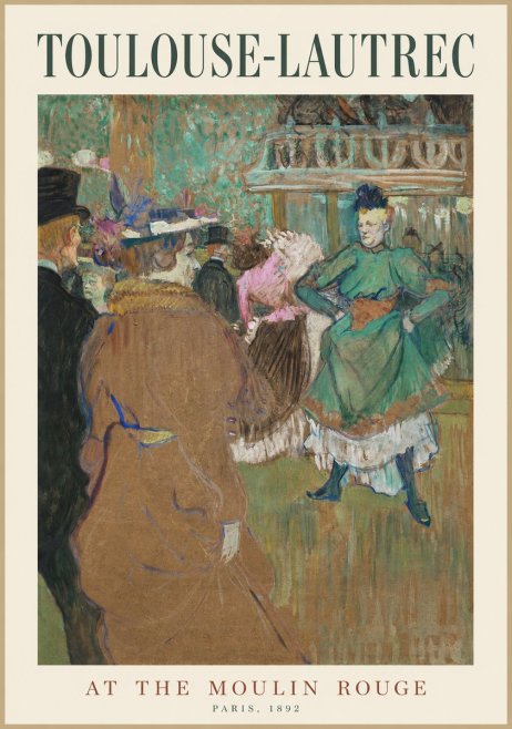 Toulouse-Lautrec At the Moulin Rouge XIII No1 - Poszter