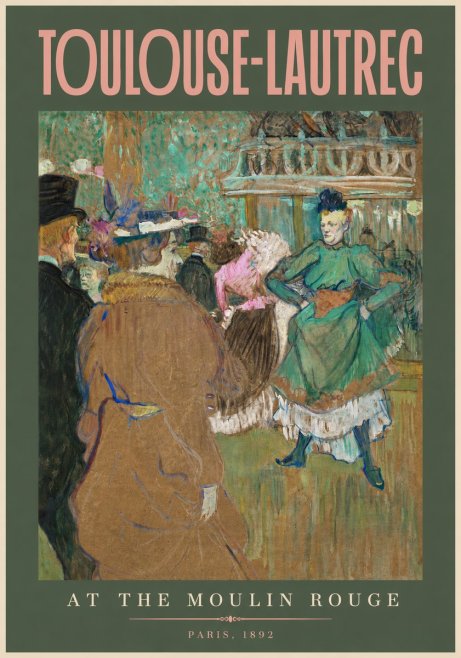 Toulouse-Lautrec At the Moulin Rouge XIII No2 - Poszter