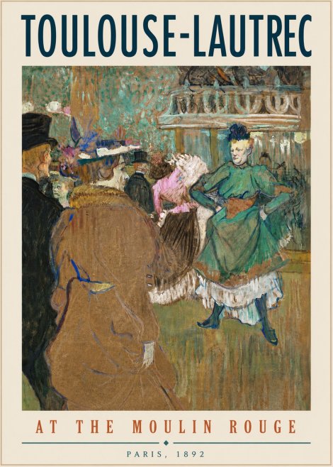 Toulouse-Lautrec At the Moulin Rouge XIII No5 - Poszter