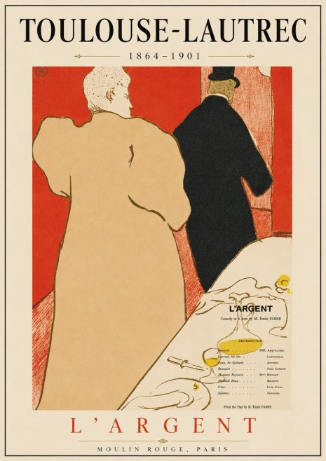 Toulouse-Lautrec L'argent No3 - Poszter