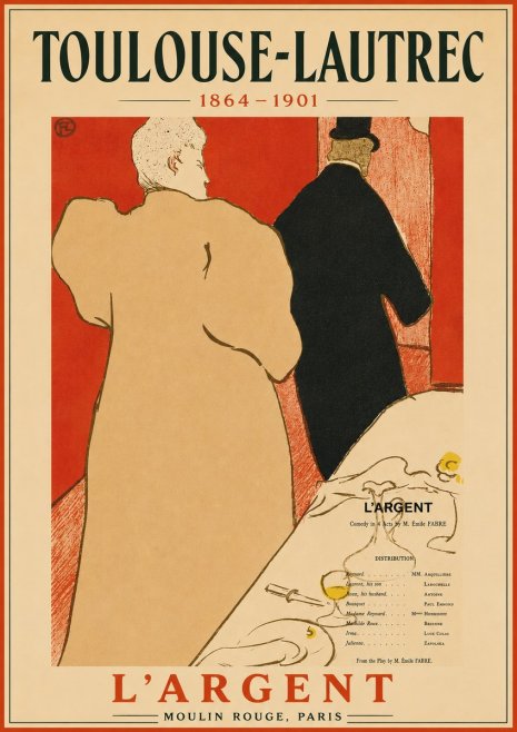 Toulouse-Lautrec L'argent No4 - Poszter