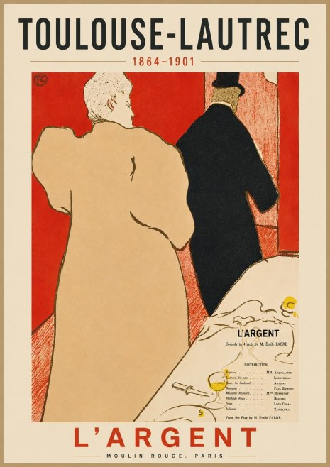 Toulouse-Lautrec L'argent No5 - Poszter
