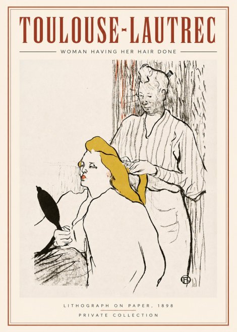 Toulouse-Lautrec Woman Having Her Hair Done No2 - Poszter