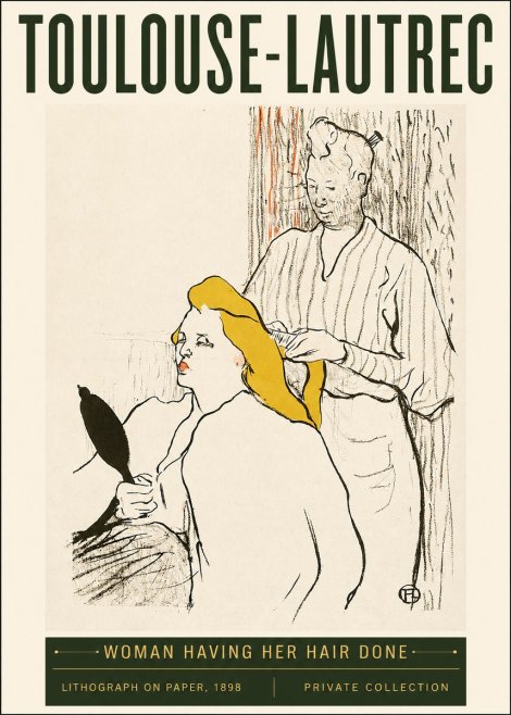 Toulouse-Lautrec Woman Having Her Hair Done No3 - Poszter