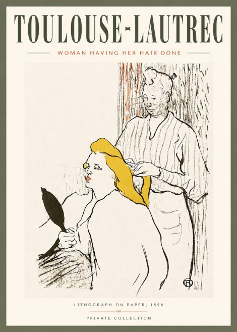 Toulouse-Lautrec Woman Having Her Hair Done No5 - Poszter