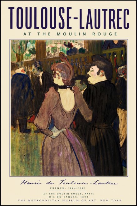 Toulouse-Lautrec At the Moulin Rouge XIV No4 - Poszter