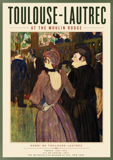 Toulouse-Lautrec At the Moulin Rouge XIV No6 - Poszter