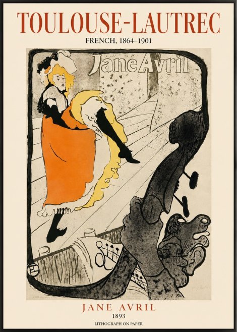 Toulouse-Lautrec Jane Avril II No1 - Poszter
