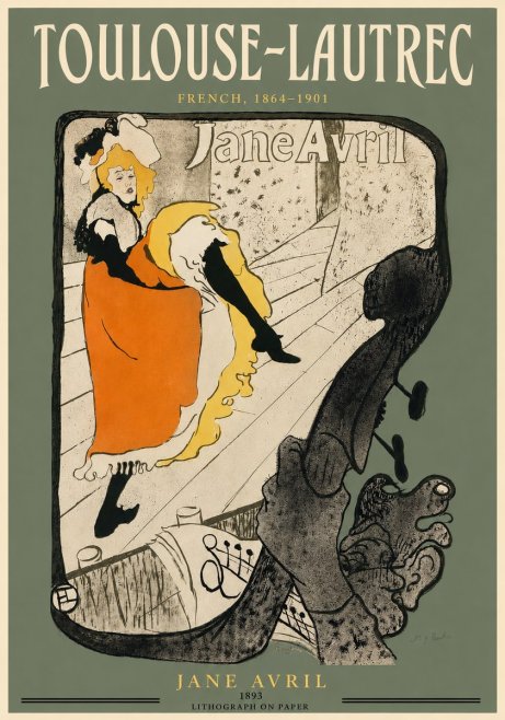 Toulouse-Lautrec Jane Avril II No2 - Poszter