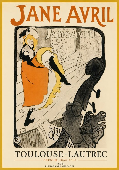 Toulouse-Lautrec Jane Avril II No5 - Poszter
