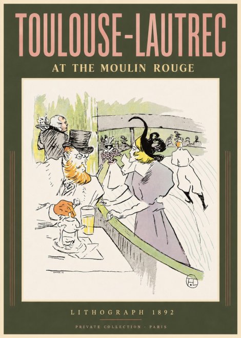 Toulouse-Lautrec At the Moulin Rouge XV No2 - Poszter