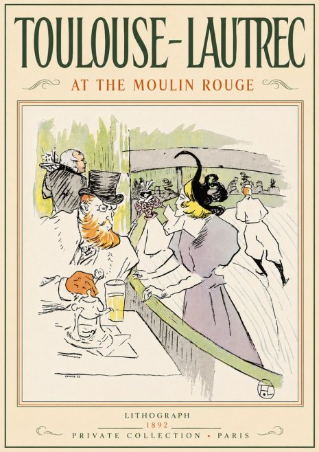 Toulouse-Lautrec At the Moulin Rouge XV No5 - Poszter